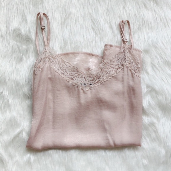 Brandy Melville Tops - Brandy Melville Pink Silky Tank